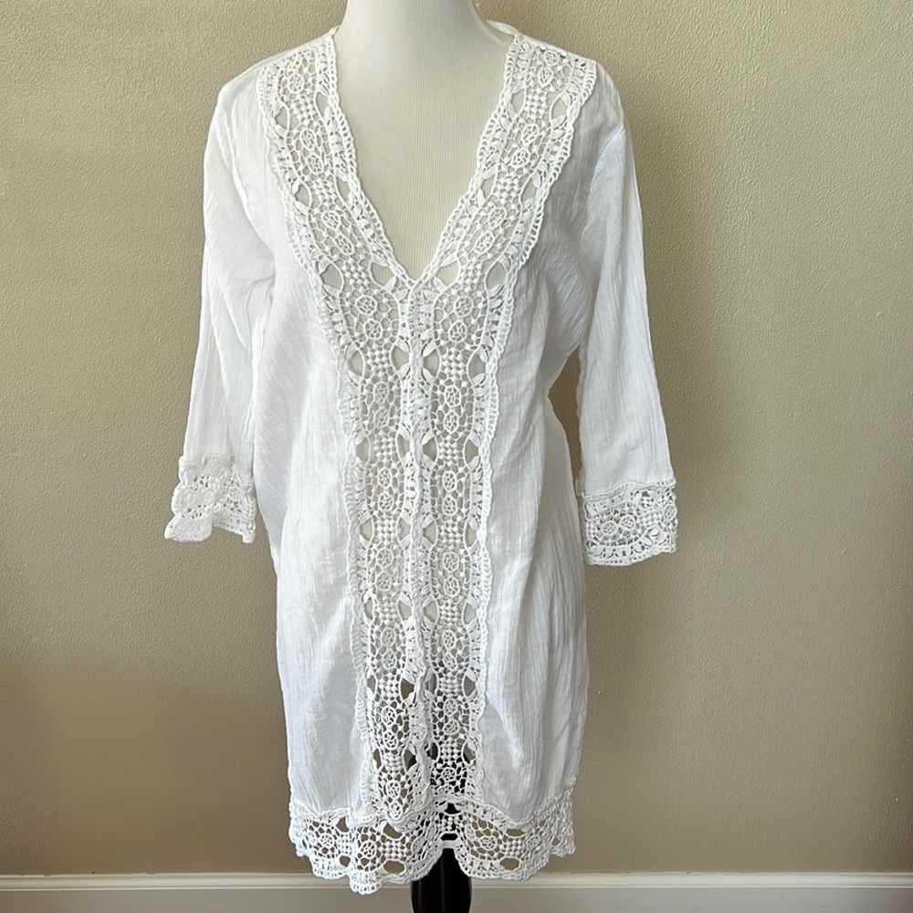 Gauzy Crochet Swim coverup